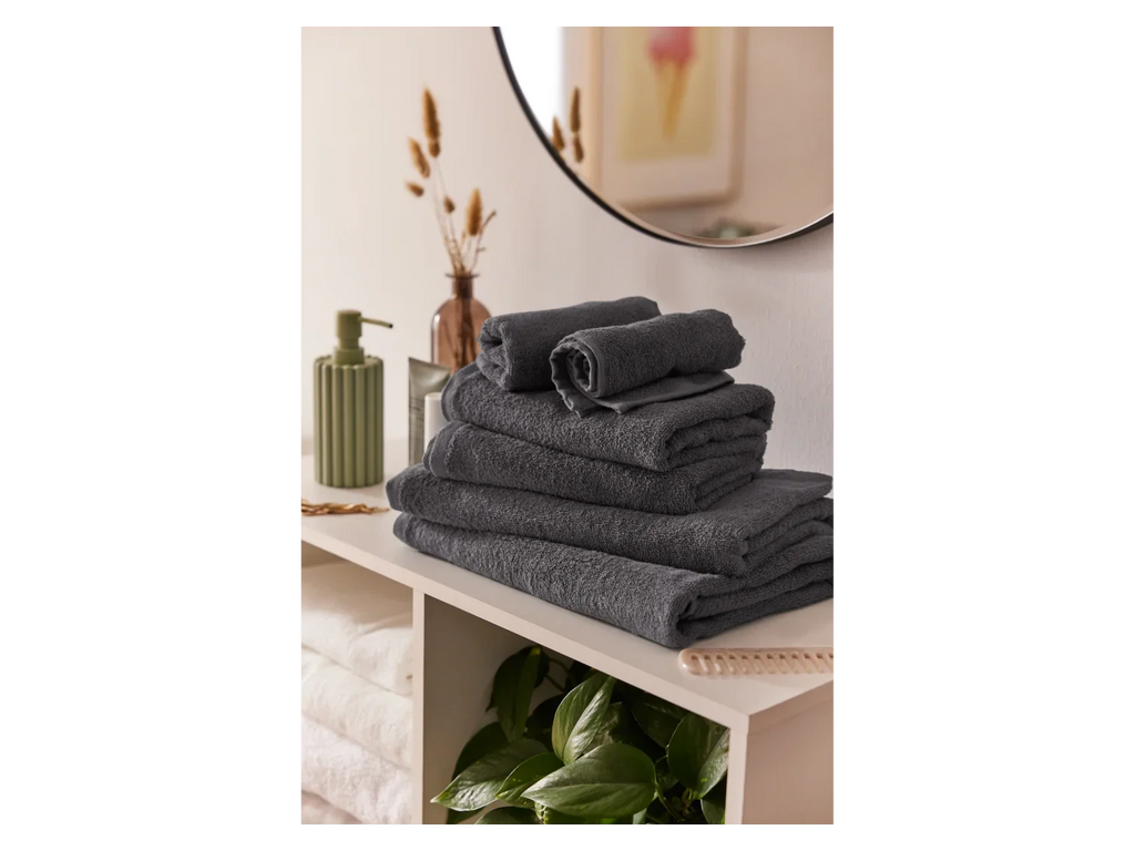LIVARNO home Lot de 6 serviettes de toilette en ponge