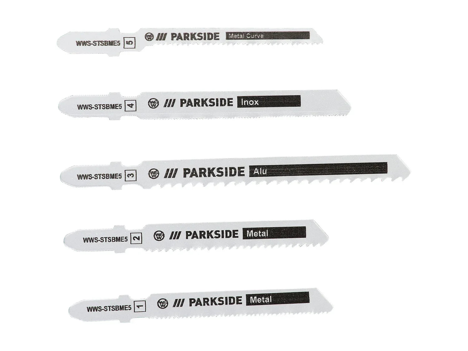 PARKSIDE Set de lames de scie sauteuse PSTZ 3 A1, 5 pices