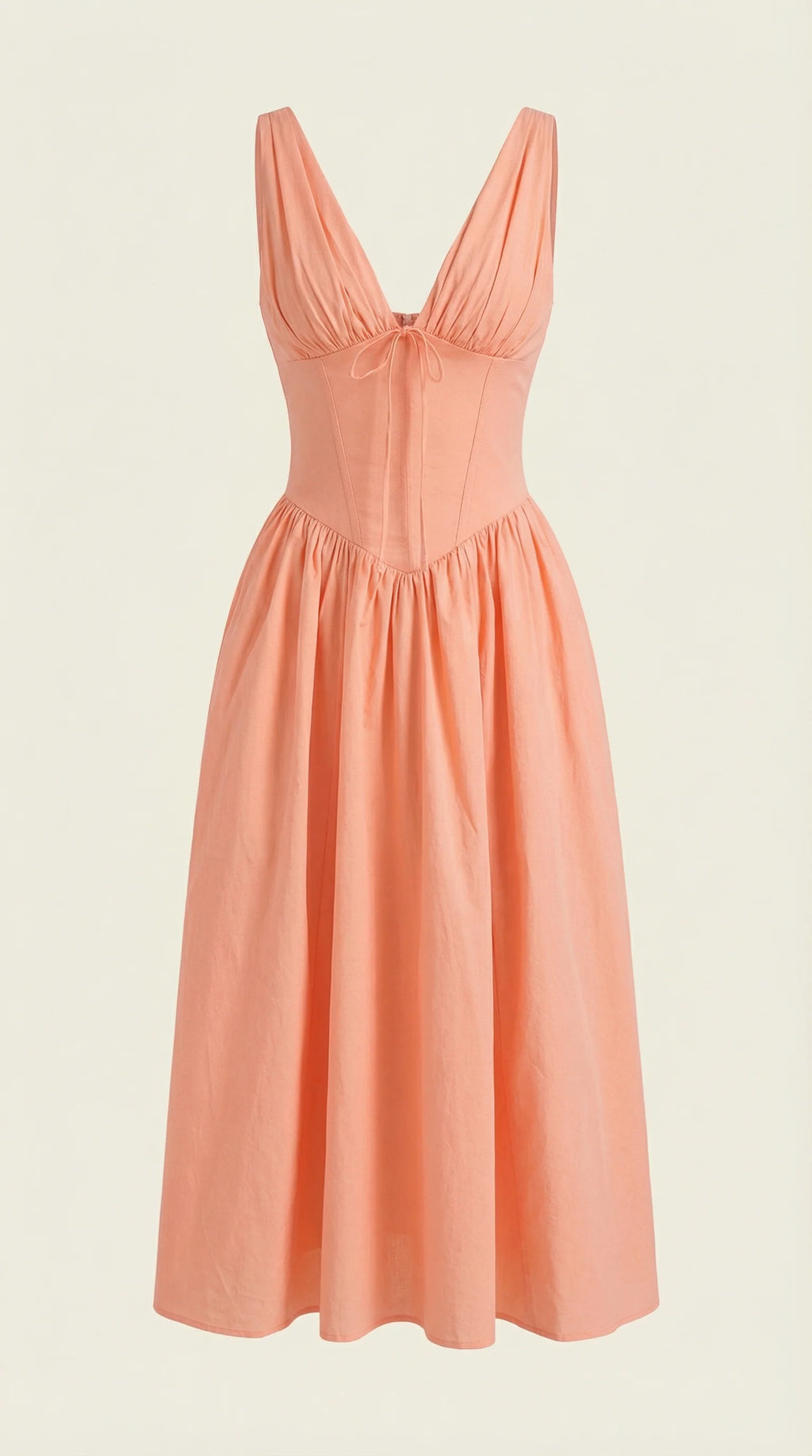 Robe mi-longue d'été corset pour femme