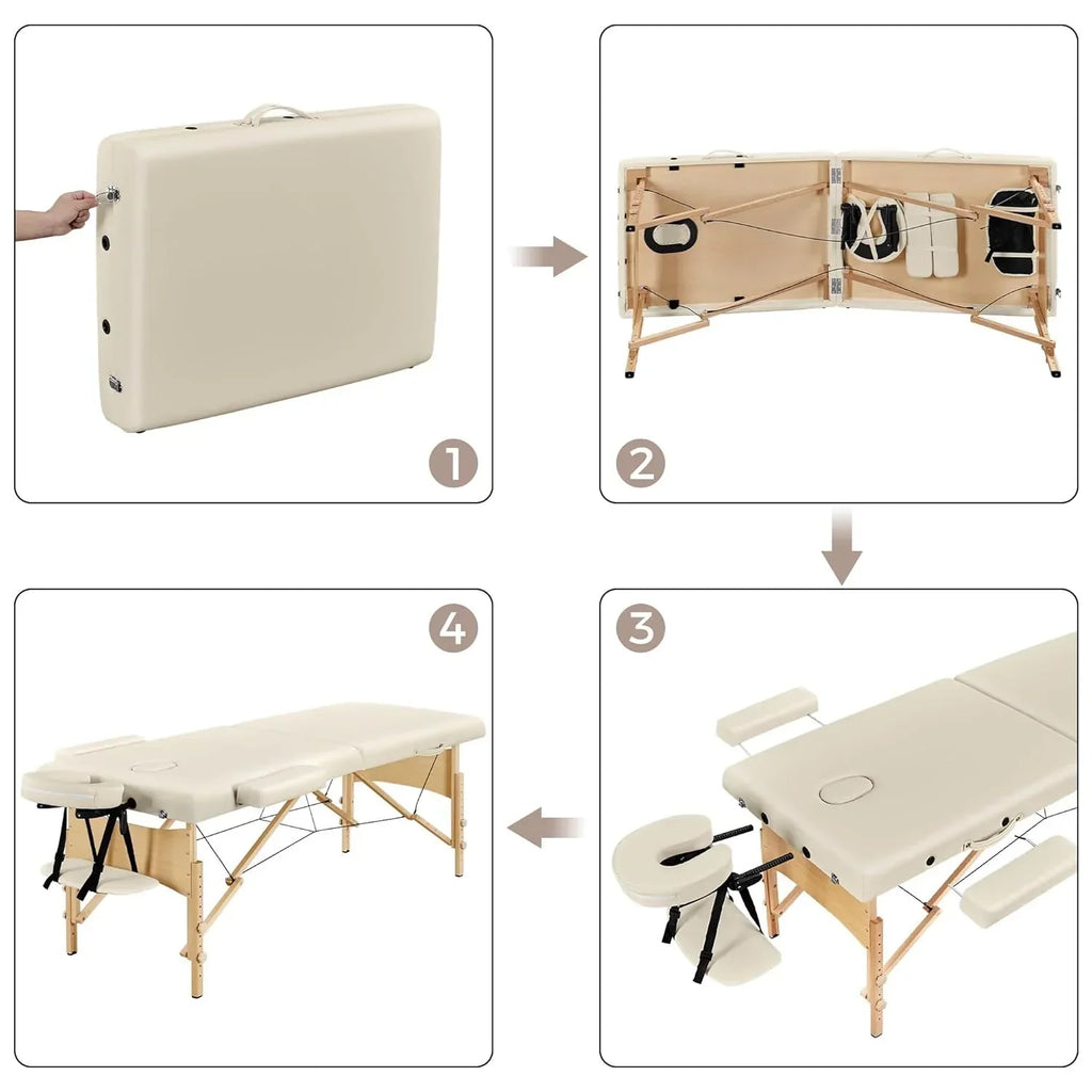 Yaheetech Massage Table Portable Lash Beds Spa Bed Massage Couch Foldable Spa Tables