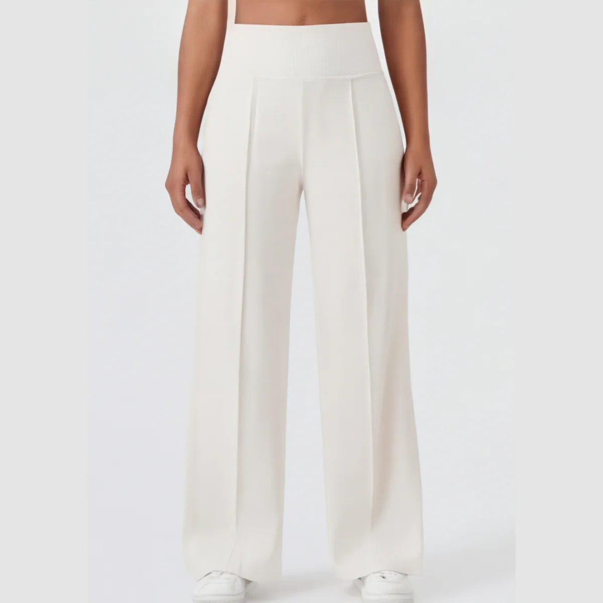 Pantalon de yoga à jambes larges avec taille croisée