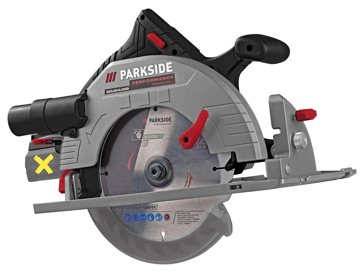 PARKSIDE PERFORMANCE Scie circulaire sans fil PPHKSA 40-Li B2,  190 mm, 40 V