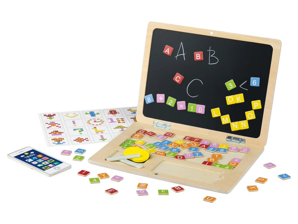Playtive Tableau magntique en bois ou ordinateur protable