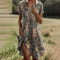 Robe Vintage Femme à Motif Floral, Style Rétro Élégant, Tissu Léger