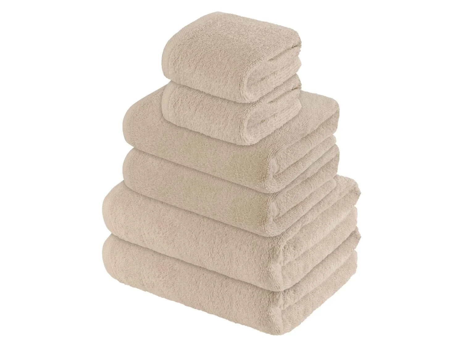 LIVARNO home Lot de 6 serviettes en ponge