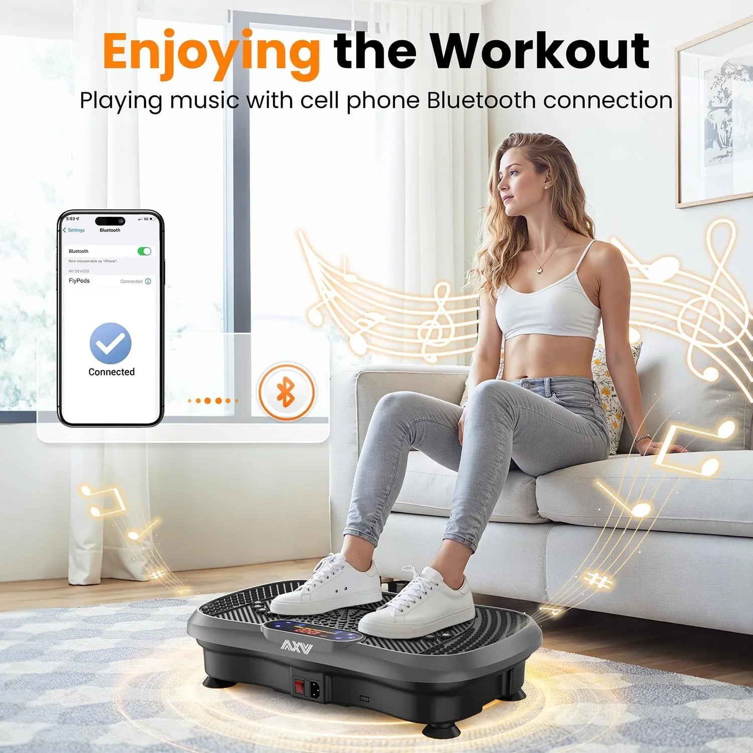 AXV Vibration Plate Fitness Platform Trainer Suitable for men and women to lose weight