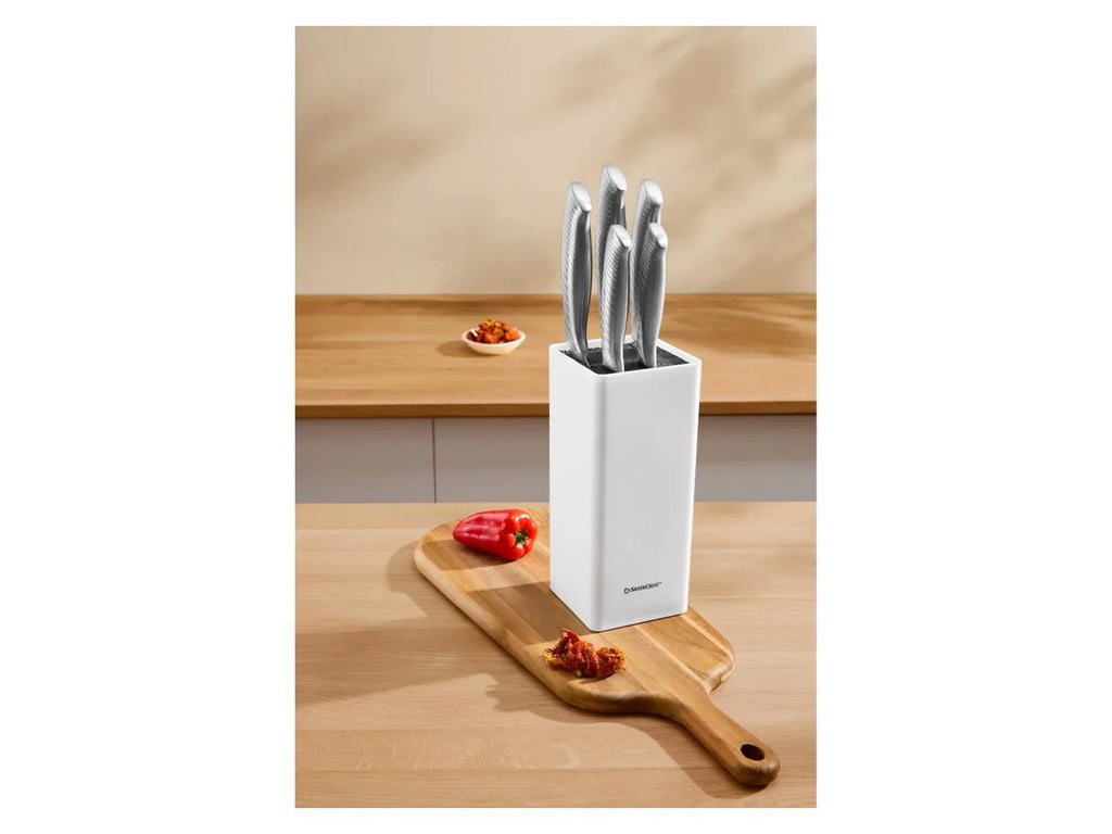 SILVERCREST Set de couteaux en acier inoxydable avec bloc de rangement