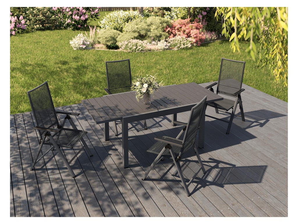 LIVARNO Table de jardin + Lot de 4 fauteuils Miami