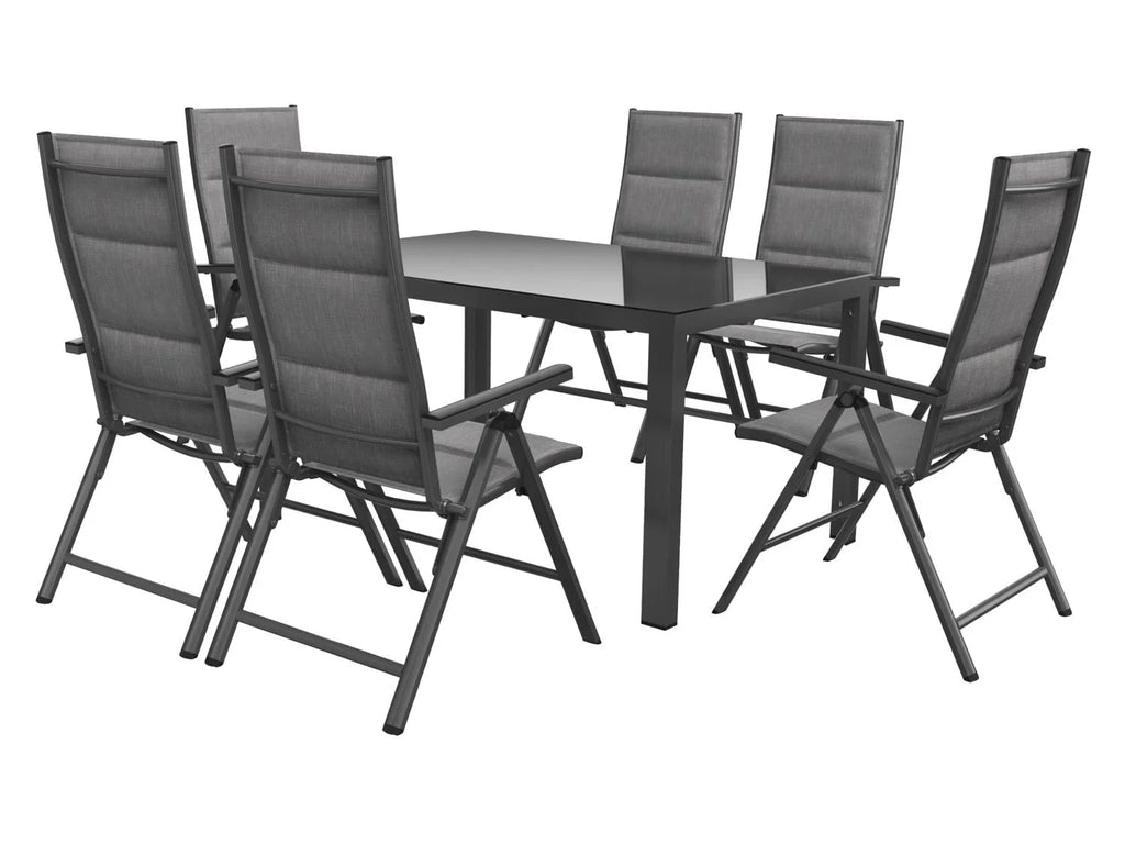 LIVARNO home Table de jardin + Lot de 6 fauteuils en aluminium Toronto