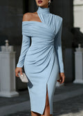CELIA – Robe Élégante Asymétrique Avec Col Halter