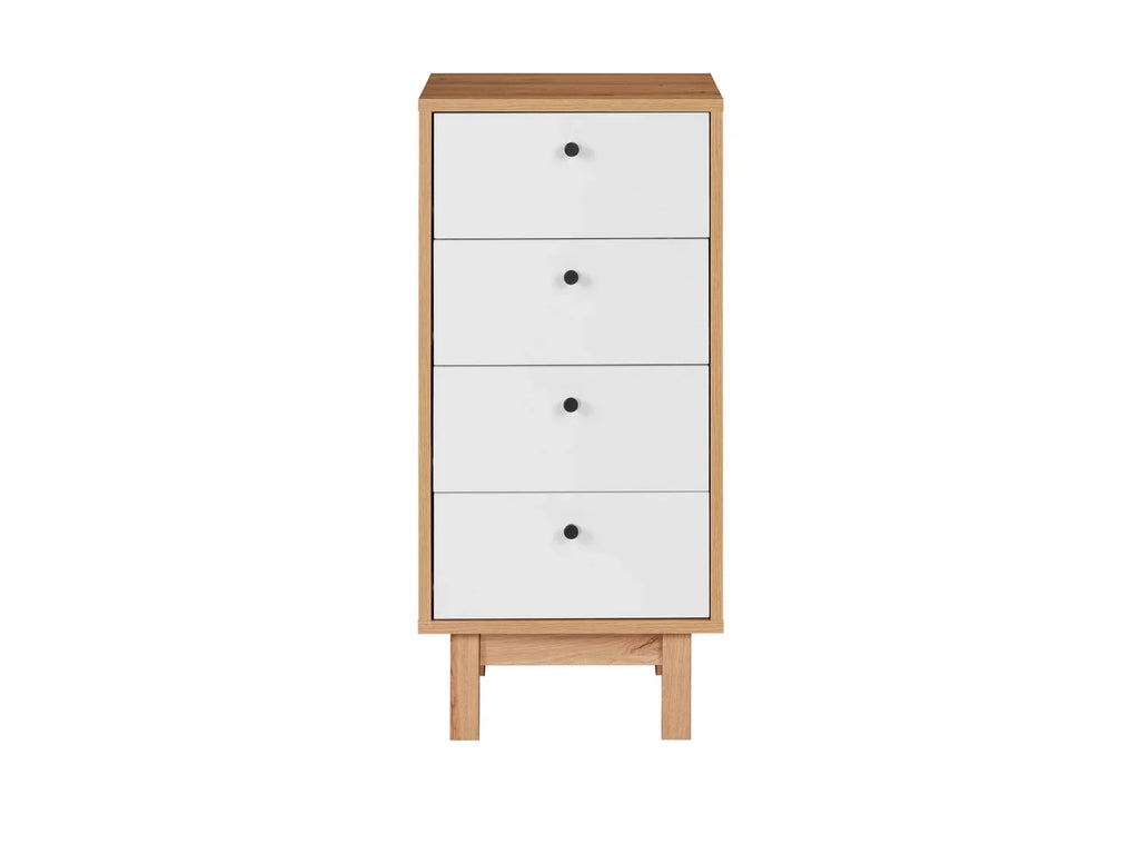 LIVARNO home Chiffonnier Copenhagen, 40 x 85 x 35 cm, imitation chne/blanc