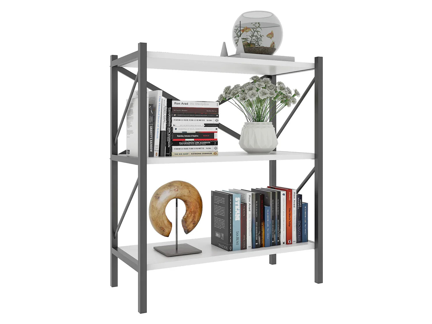 VCM tagre design industriel Insasi, 34 x 66 x 85/121/160 cm