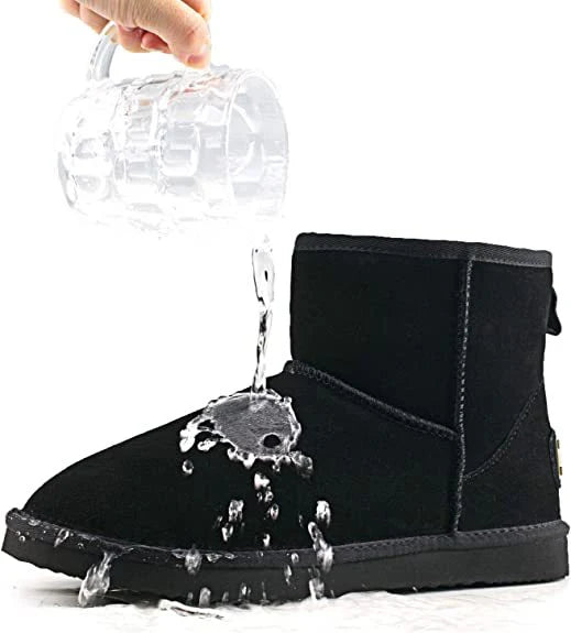 Belles Bottines Mini en Cuir de Boston