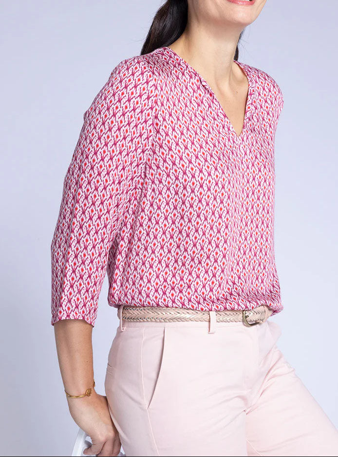Blouse femme viscose rose