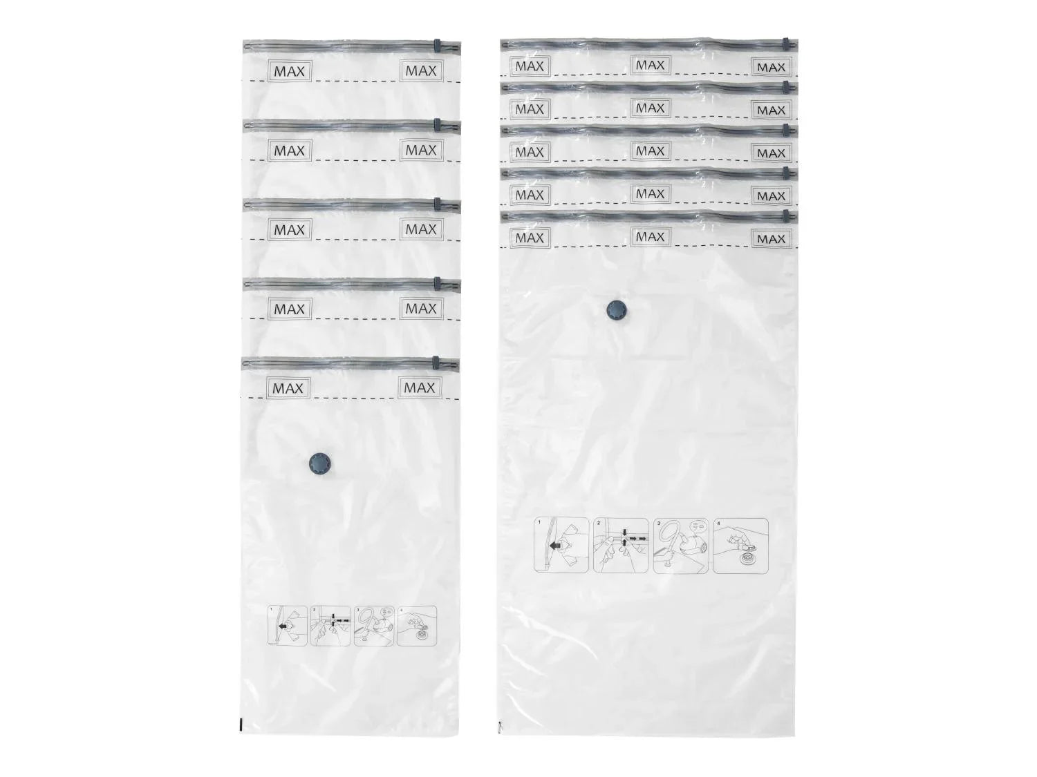 W5 Lot de 10 sacs de rangement sous vide