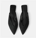 Sophie Paris | Mules plates en maille pour femmes