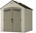 7x7 Storage Shed with Multi-Wall Resin Panels, 4 Skylights, IllumiVent System, and Pad-Lockable Doors, 84quot; D x 84quot; W x 98 H