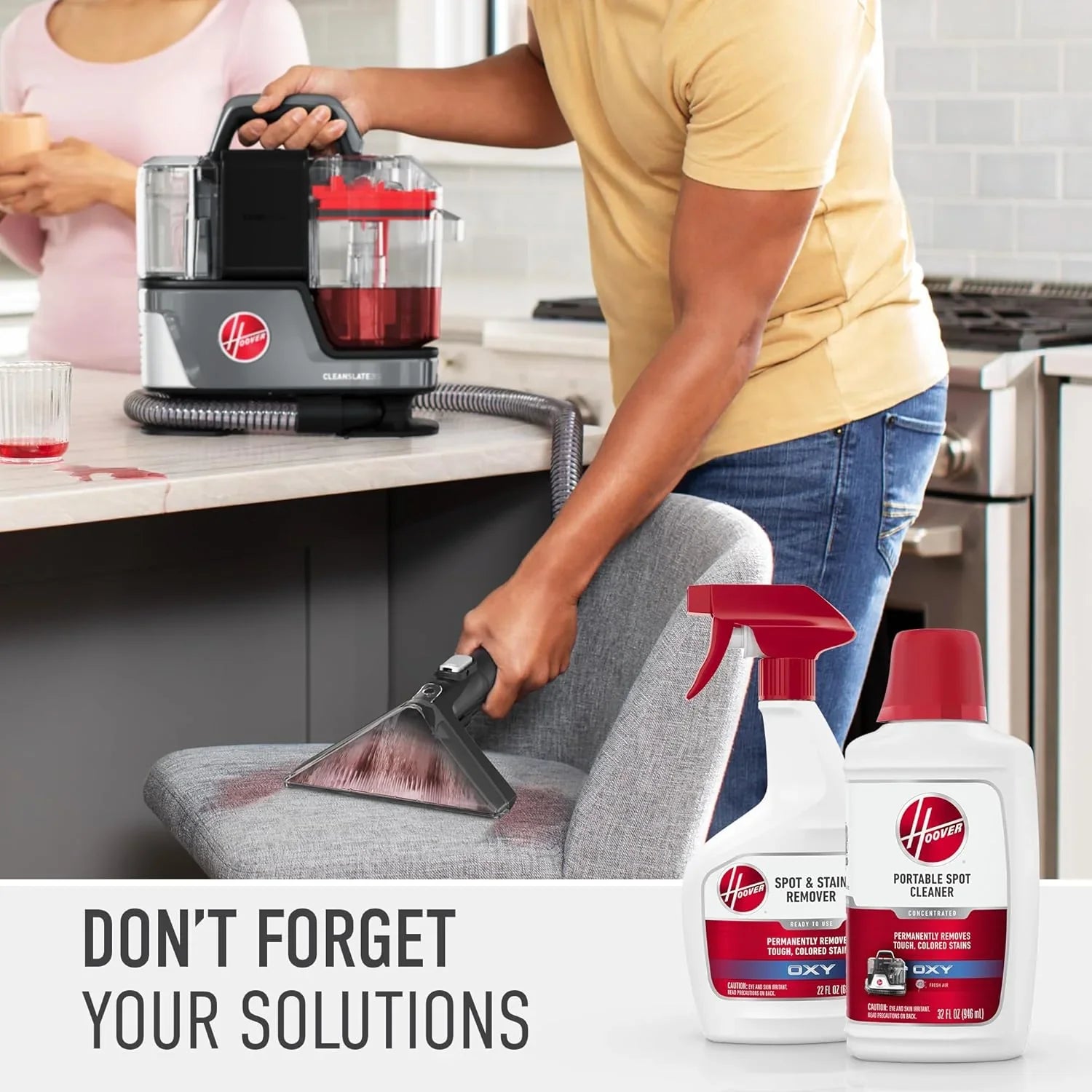 Hoover CleanSlate Plus Portable Carpet Upholstery Spot Cleaner with Powerful Suction