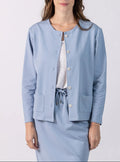 Veste femme en molleton coton bleu clair
