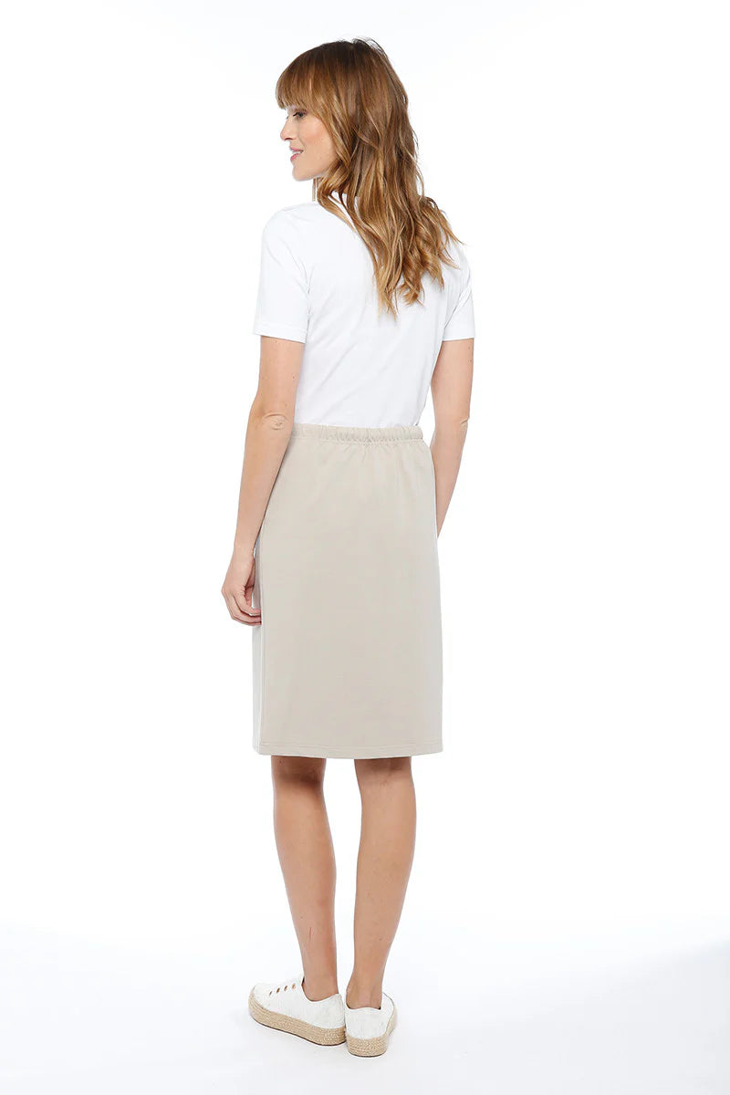 Jupe molleton femme beige