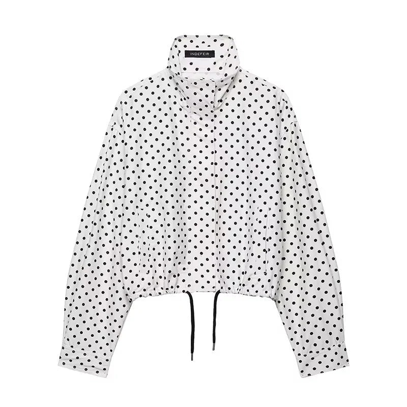 Veste courte à pois pour femmes