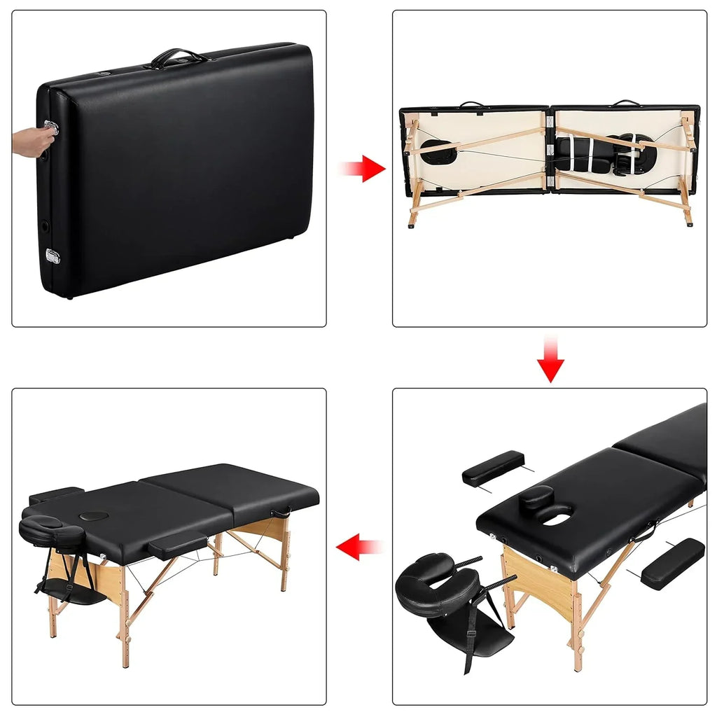 Yaheetech Massage Table Portable Lash Beds Spa Bed Massage Couch Foldable Spa Tables