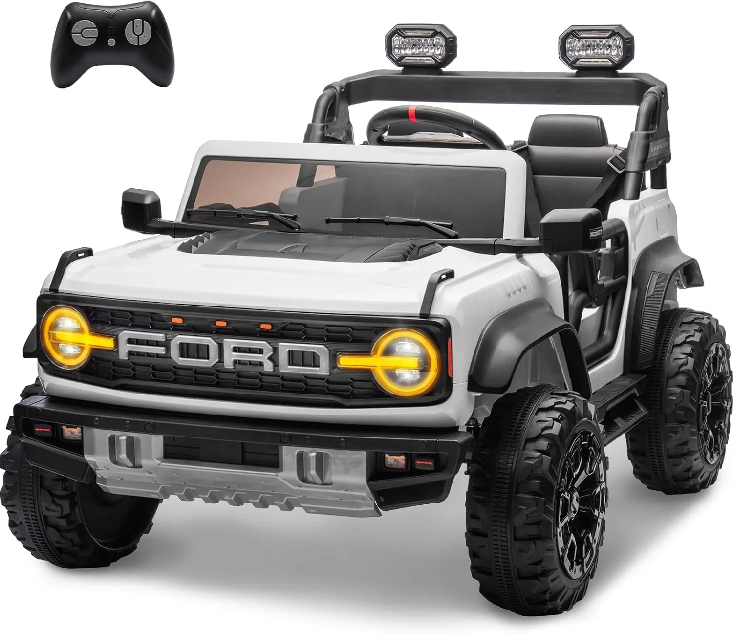 Bronco Raptor Two-Seater Ride-On Car Truck Toy Blue