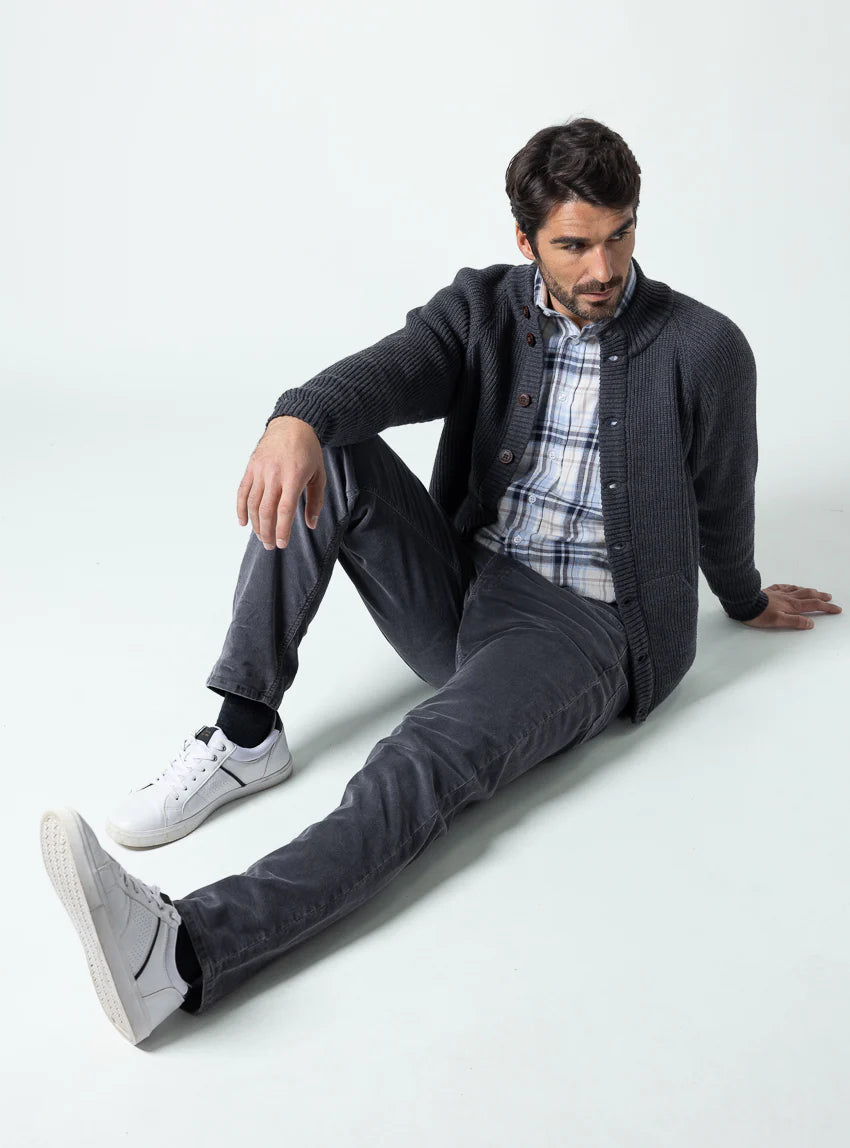 Gilet laine homme gris anthracite