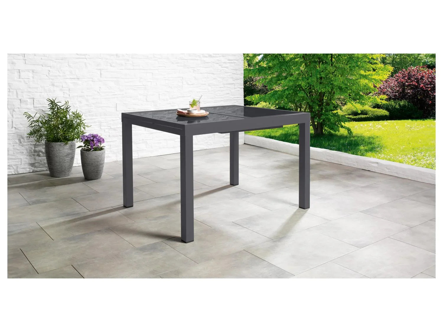 LIVARNO home Table de jardin Houston + Lot de 4 fauteuils Toronto