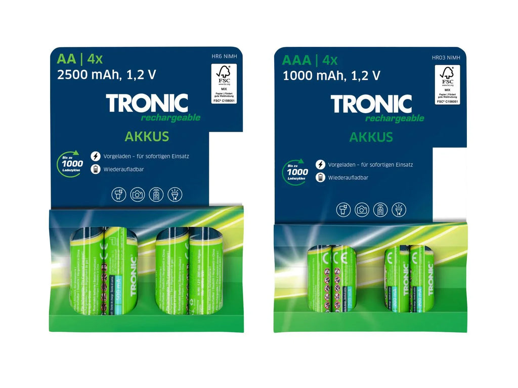 TRONIC Piles rechargeables