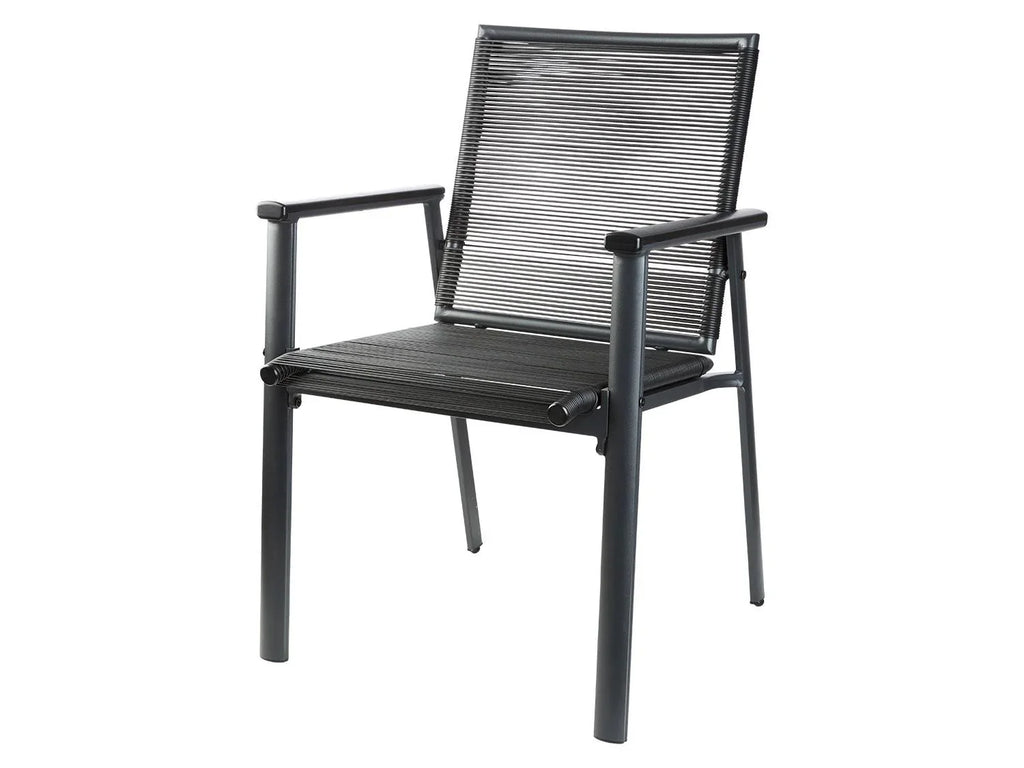 LIVARNO Chaise empilable Miami en aluminium, anthracite