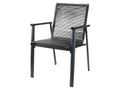 LIVARNO Chaise empilable Miami en aluminium, anthracite