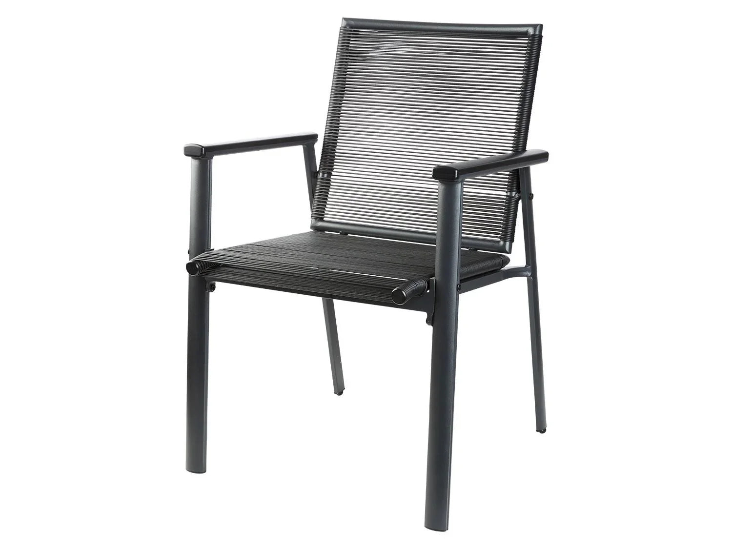 LIVARNO Chaise empilable Miami en aluminium, anthracite