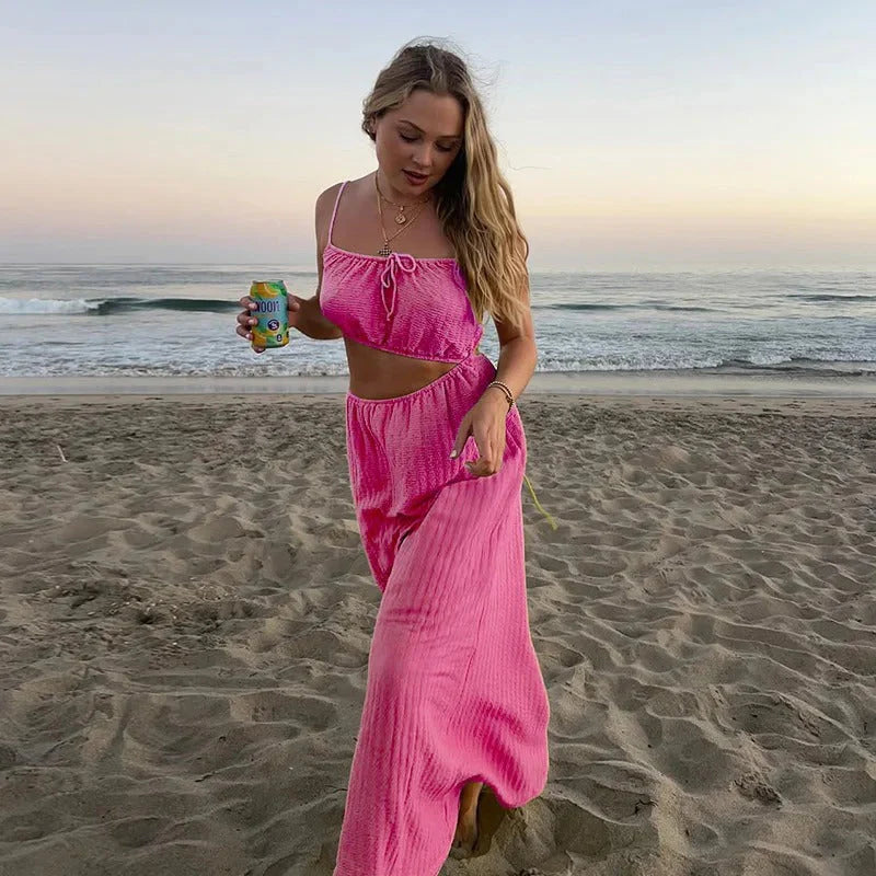 Sophie Paris | Robe longue fendue à nouer
