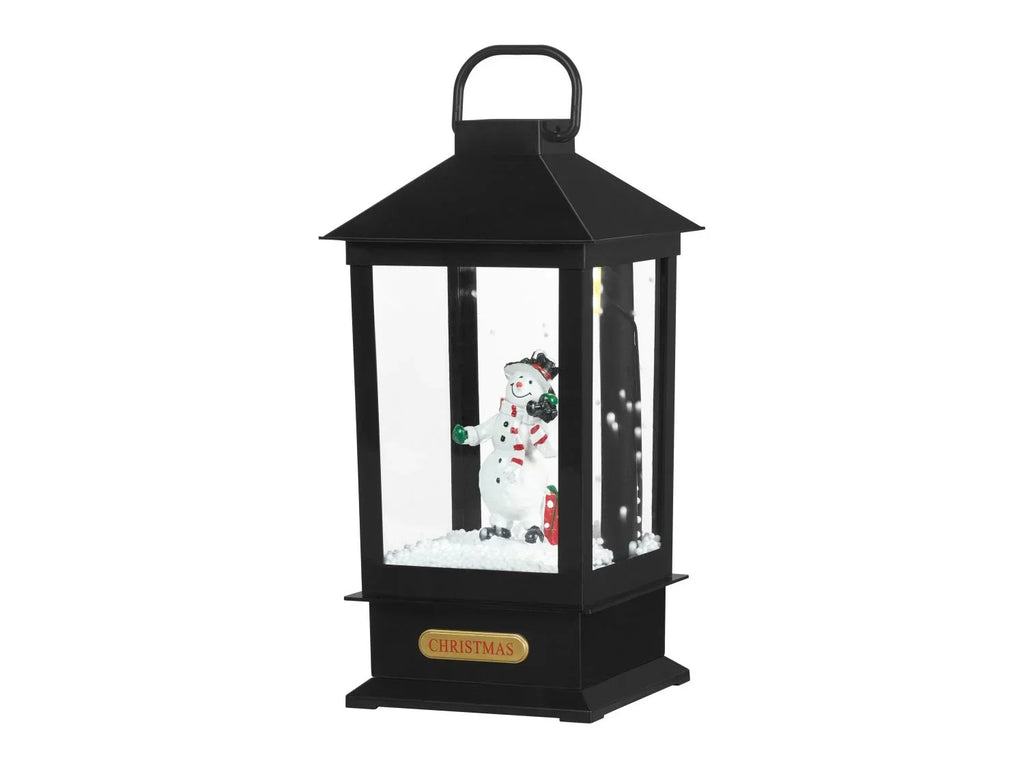 LIVARNO home Lanterne LED avec effet tempte de neige et musique