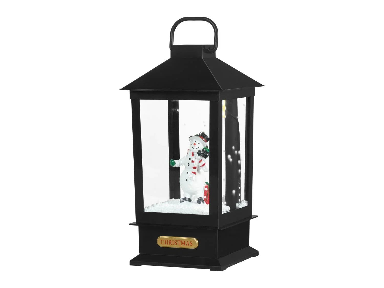 LIVARNO home Lanterne LED avec effet tempte de neige et musique