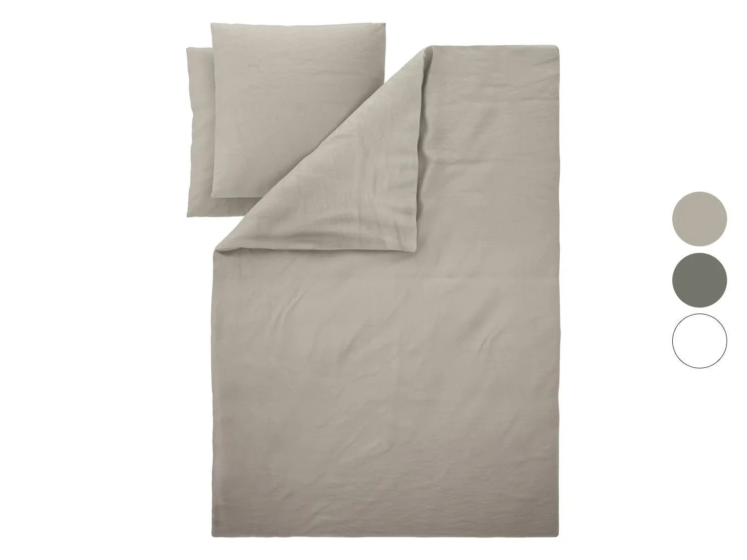 LIVARNO Parure de lit en coton et lin, 260 x 240 cm