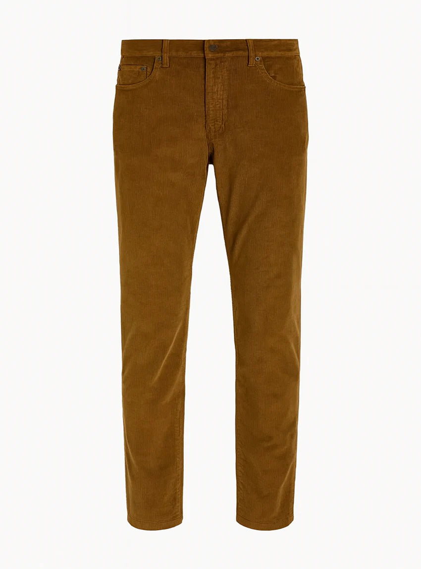 Pantalon homme velours côtelé en coton Marron Noisette