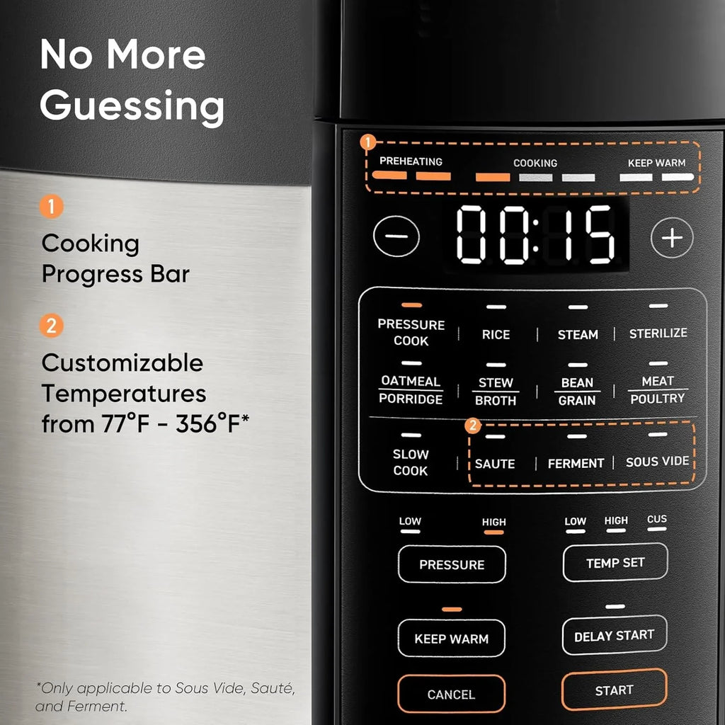 COSORI Pressure Cooker 6 qt 9-in-1 Instant Multi Kitchen Appliances Safer Venting Design
