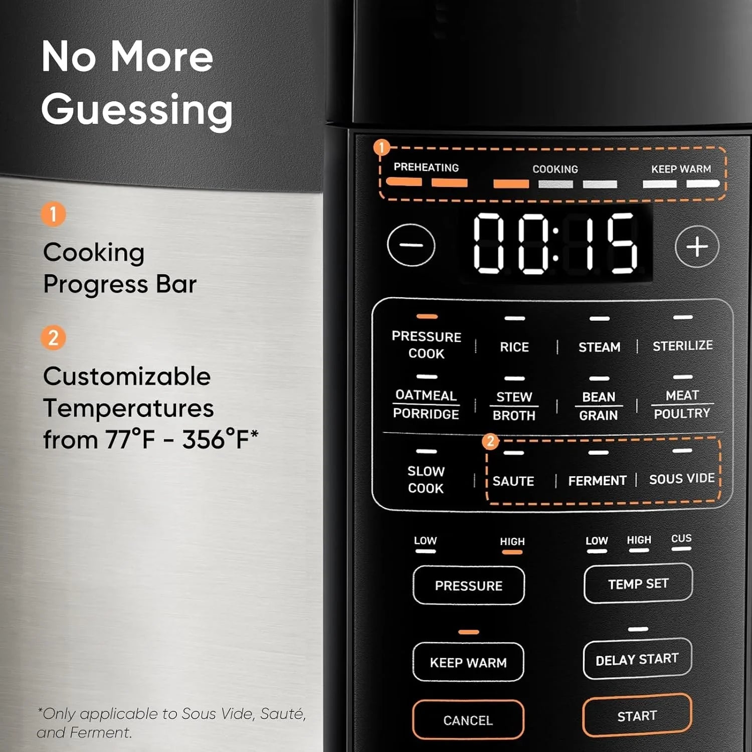 COSORI Pressure Cooker 6 qt 9-in-1 Instant Multi Kitchen Appliances Safer Venting Design