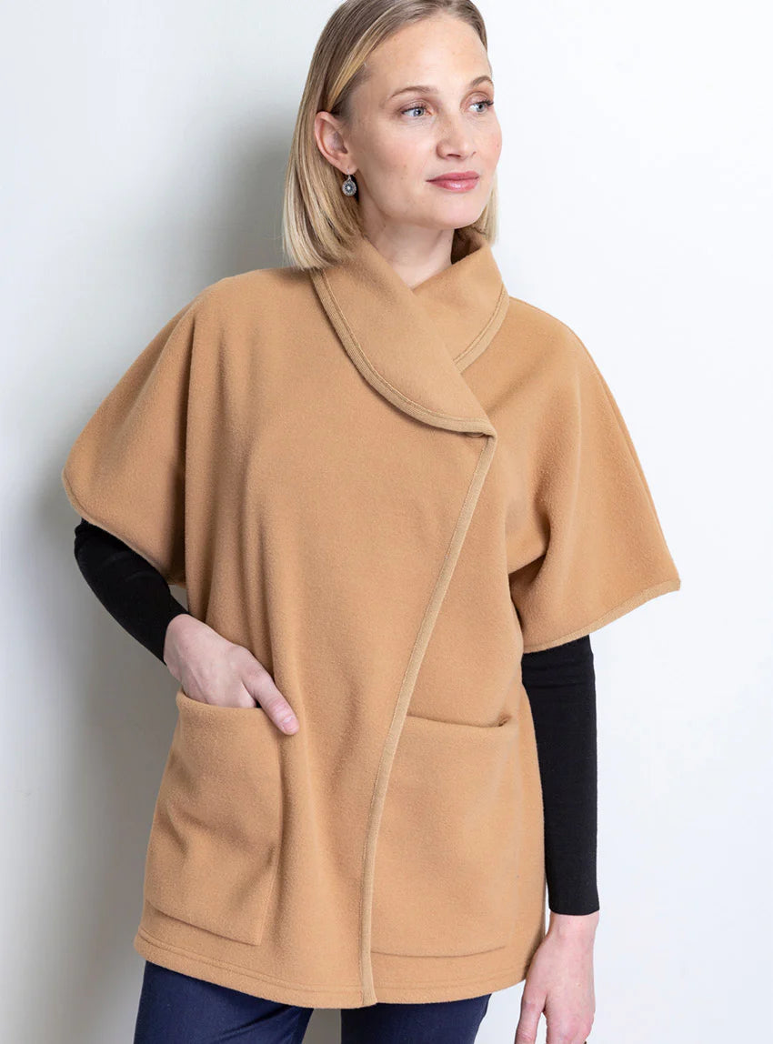 Cape femme beige douceur fabriquée en France