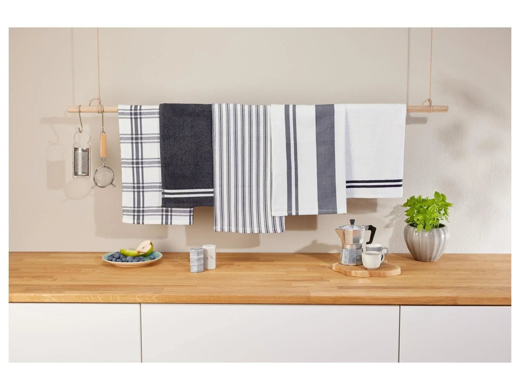 LIVARNO home Lot de 5 torchons de cuisine