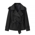 Blazer court ceinturé pour femme