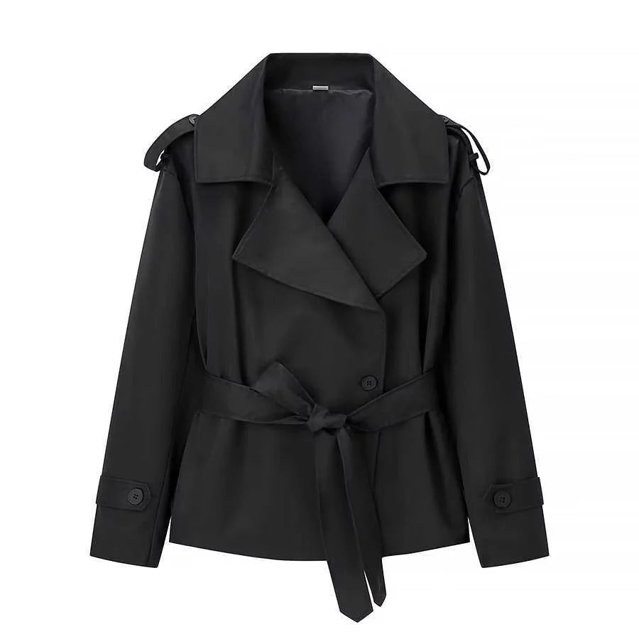 Blazer court ceinturé pour femme
