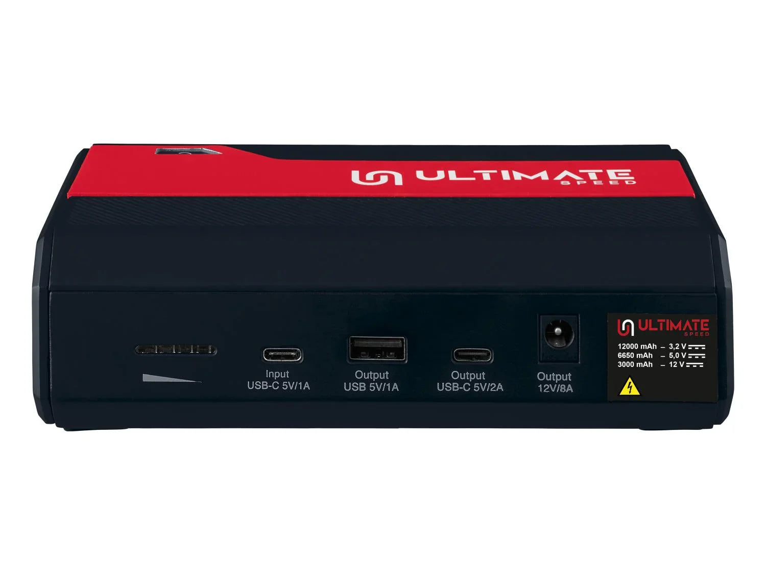 ULTIMATE SPEED Aide au dmarrage mobile pour voitures avec batterie externe Powerbank, 12000 mAh