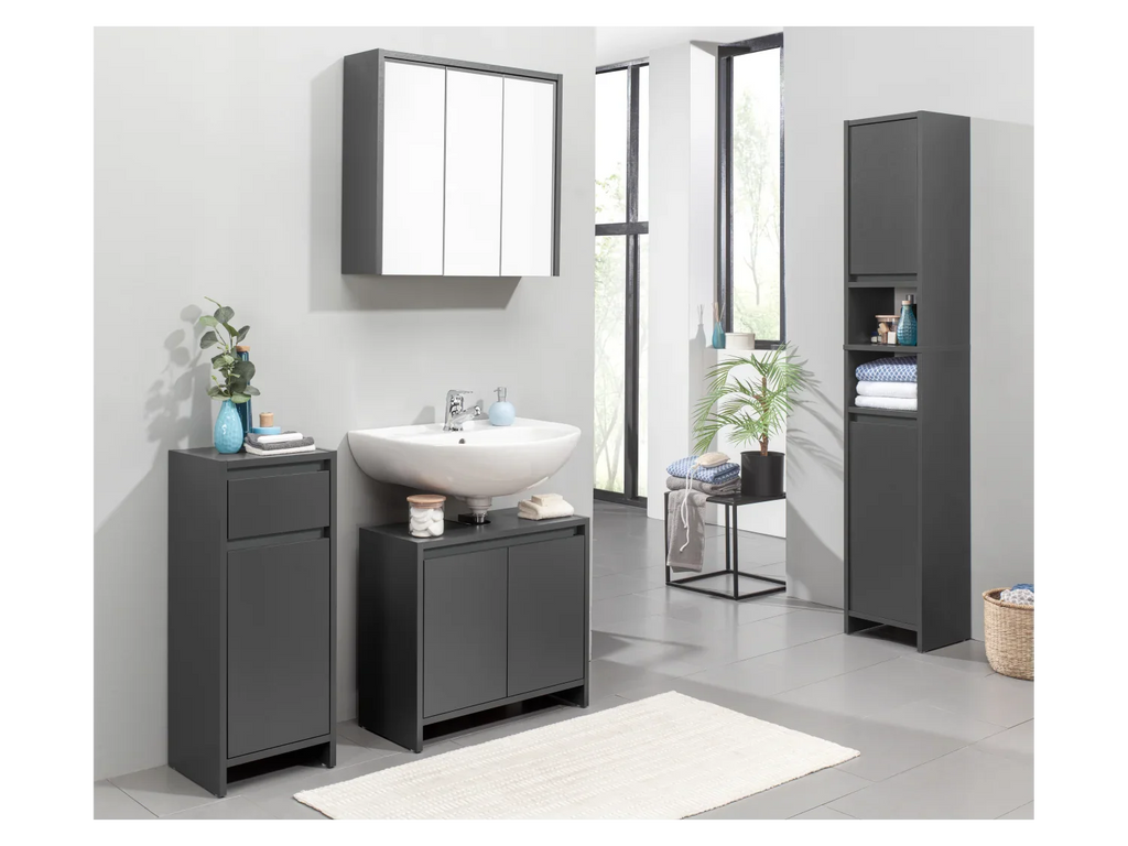 LIVARNO home Colonne de salle de bain Oslo, 32 x 180 x 28 cm, noire