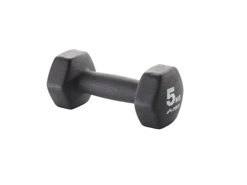 CRIVIT Lot de 2 haltres courts de 5 kg