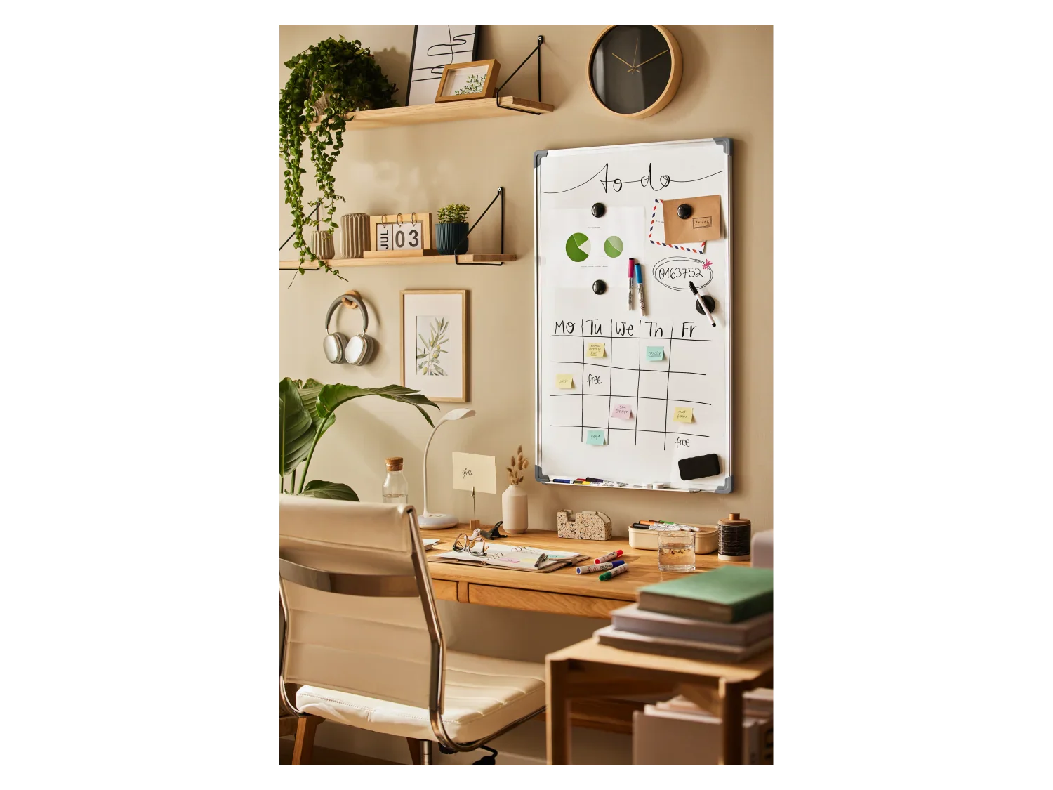 crelando Tableau blanc magntique, 90 x 58 cm