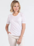 Tee-shirt femme en coton blanc