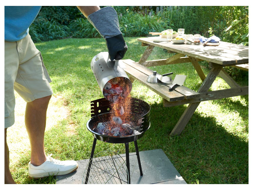 GRILLMEISTER Barbecue rond au charbon de bois,  33 cm